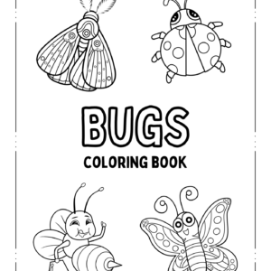 Black White Clean Bugs Coloring Worksheet Set